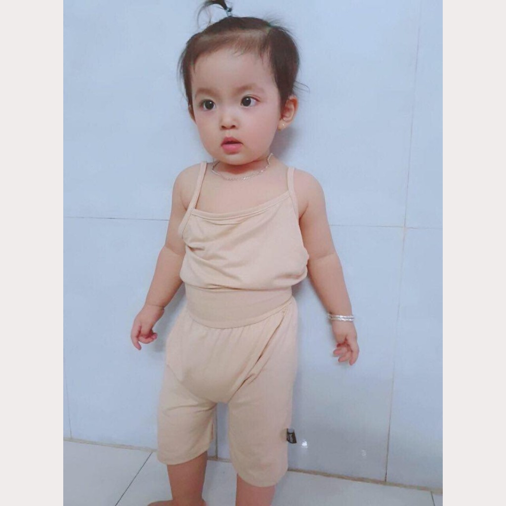 Bộ 2 dây bé gái - bộ Minky Mom 2 dây cho bé - chất thun lạnh siêu mềm mịn mát