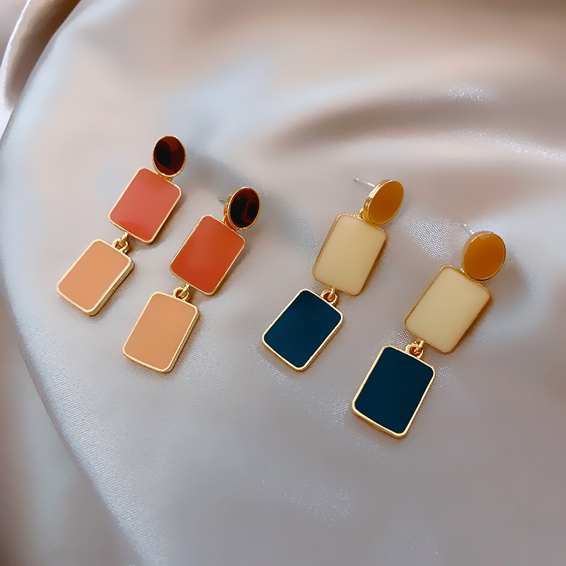 Bông tai nữ Eleanor Accessories dáng dài màu sắc sang chảnh phụ kiện trang sức đẹp