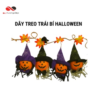Phụ Kiện Dây Treo Trang Trí Halloween Hình Phù Thủy Bí Ngô