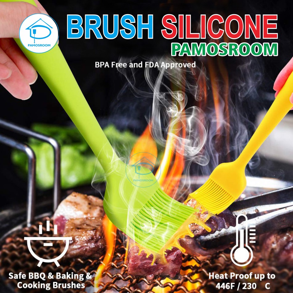 Cọ Quét Dầu Nướng Bbq Bằng Silicone 20cm 230c 100% Cấp Thực Phẩm Cách Nhiệt Không Dễ Vệ Sinh