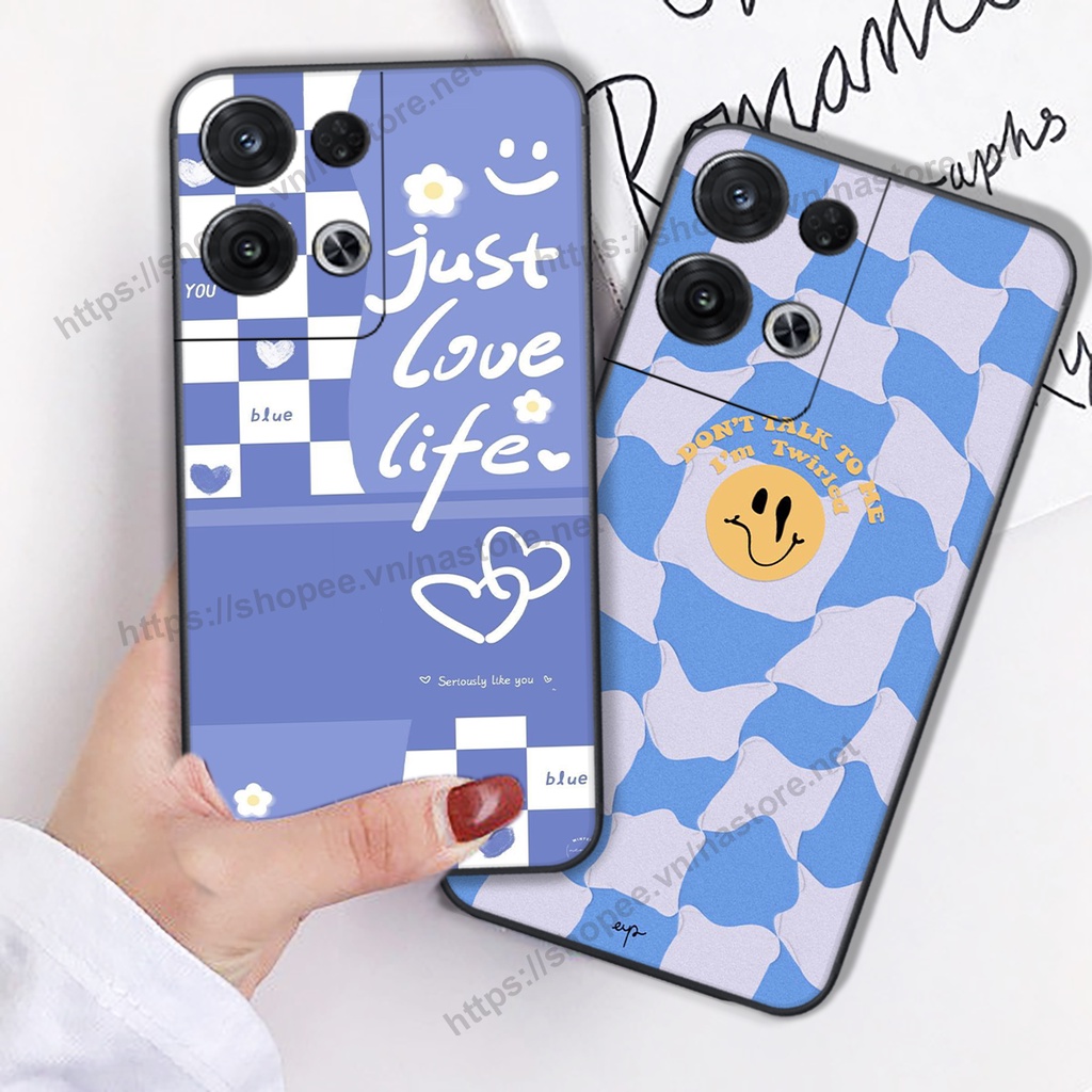Ốp lưng Oppo Reno 8 4G / Reno 8 5G / Reno 8Z 5G / Reno 8 Pro trái tim bo viền nhiều màu sắc cute giá rẻ siêu đẹp