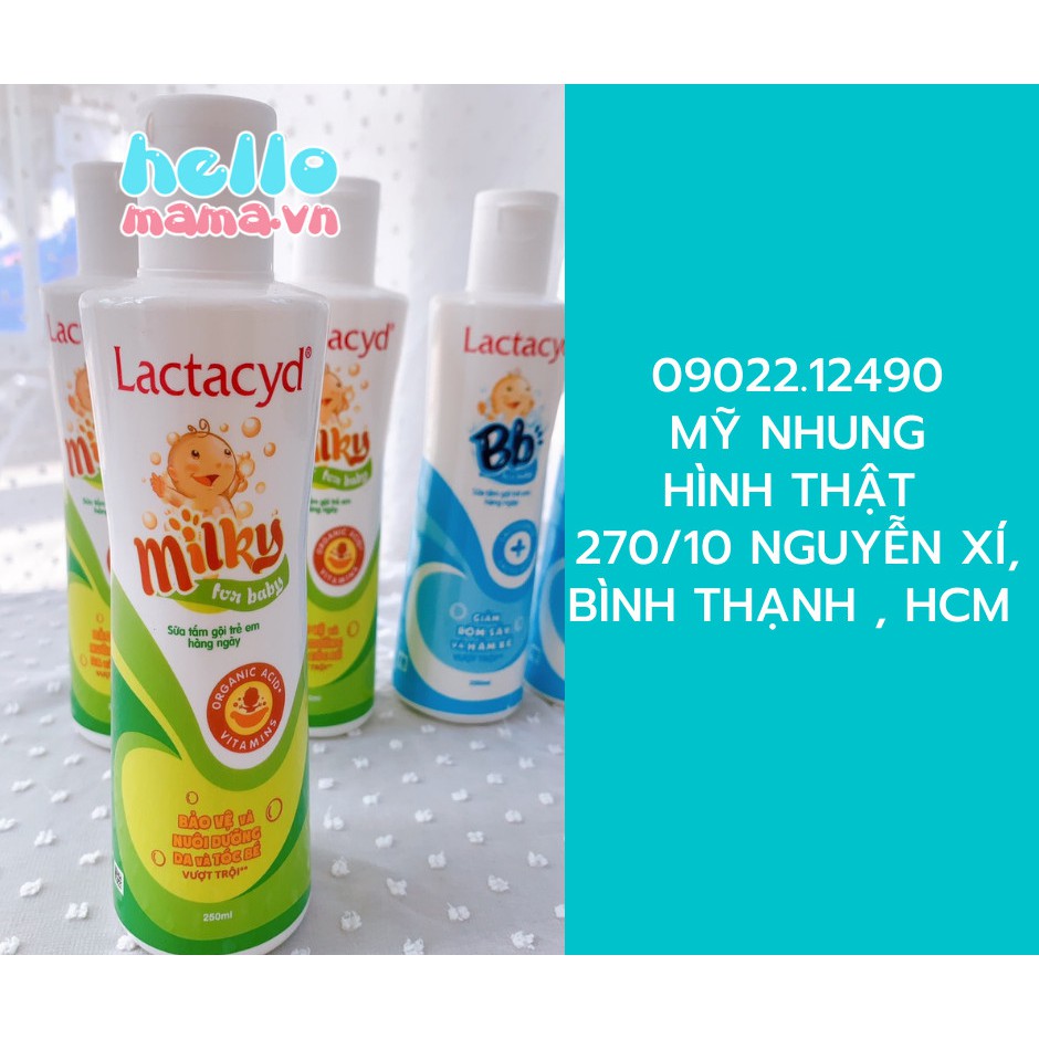 Tắm gội Lactacyd Milky ngừa rôm sảy, bảo vệ da bé