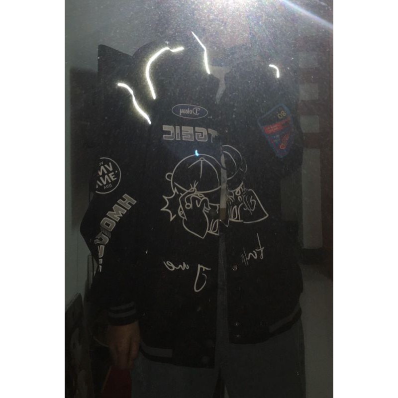 áo khoác bomber line phản quang hoạ tiết graffiti - kèm hình thật | BigBuy360 - bigbuy360.vn