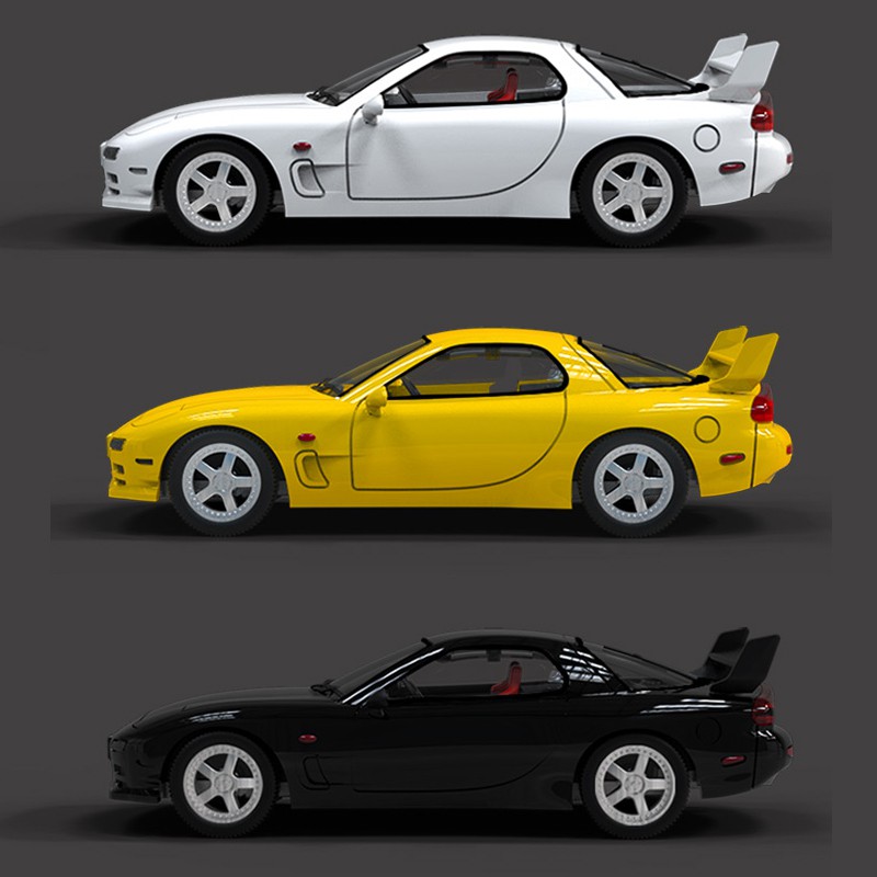 Mô Hình Xe Hơi Thể Thao mazda rx-7 lite Bằng Hợp Kim Tỉ Lệ 1: 64