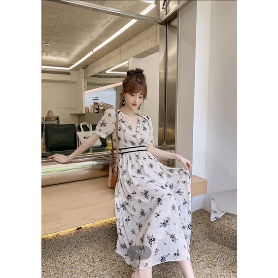 Đầm voan hoa Korean style