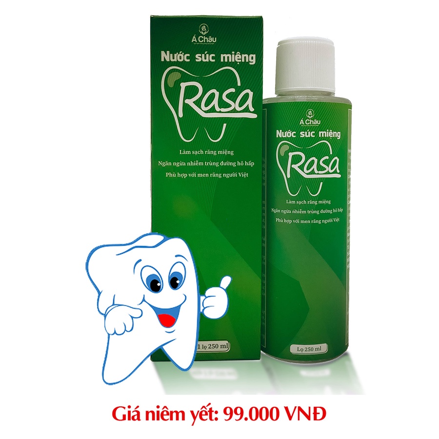 Bộ Nước Súc Miệng RASA 250ml- Ngăn ngừa vi khuẩn- Ngăn chảy máu chân răng, se khít chân răng tái tạo men răng