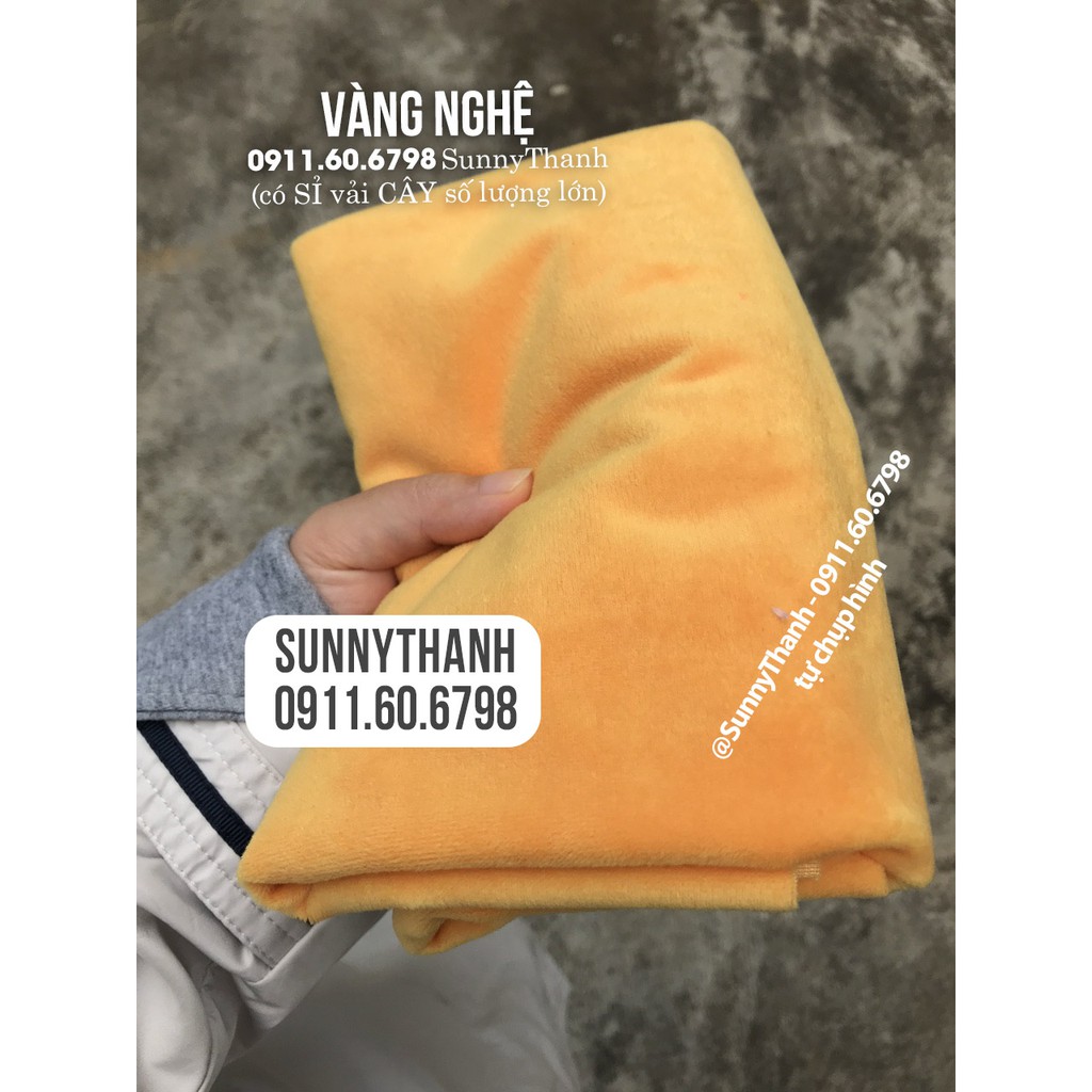 VÀNG Vải lông nhung vàng pikachu cao cấp mịn khổ 75cm x 50cm