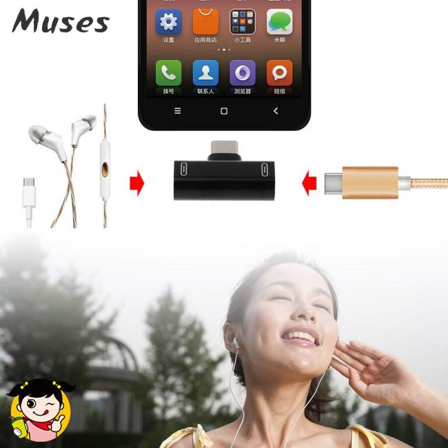 Muse07 Jack phân chia kết nối tai nghe sạc pin Type C USB-C chuyên dụng cho Xiaomi 66/3