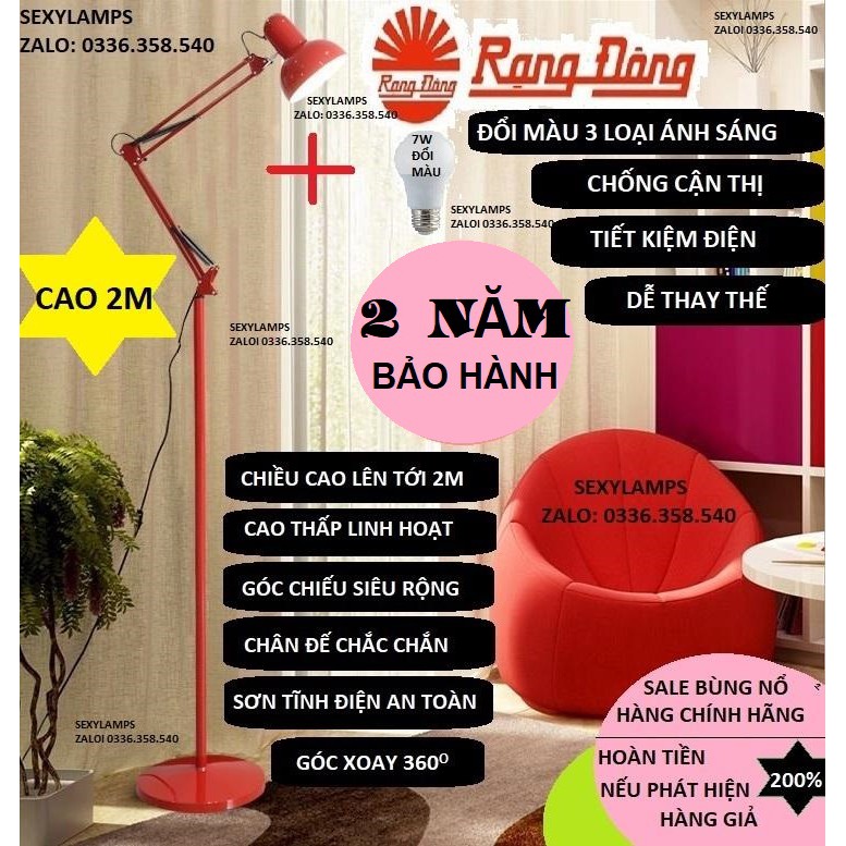 Đèn cây trang trí cao cấp cao 2m - Đọc sách - Làm việc