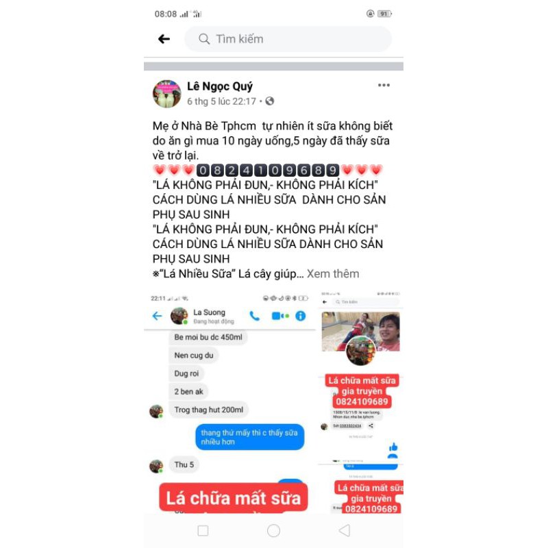 LÁ CHỮA MẤT SỮA 10 NGÀY 10 THANG