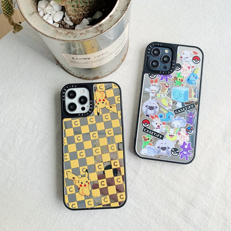 Casetify Pokémon Pikachu Squirtle Bulbasaur Charmander Poké Soft Silicone TPU Case Cover Apple iPhone 7 8 Plus 7+ 8+ X XS XR 11 11Pro 12 Mini 12Mini Pro Max XSMax SE 2020 Casing