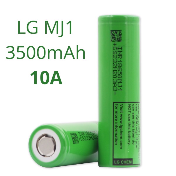 Pin LG 18650MJ1 3500mAh xả 10A liên tục, 20A tức thời 18650