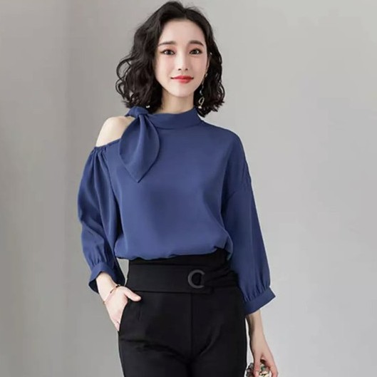 Áo kiểu nữ buộc nơ cổ sang trọng - nhiều size, form dáng chuẩn thích hợp mặc đi làm, đi tiệc