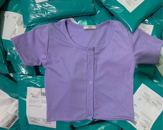 [FREESHIP 50K ÁO CROPTOP LEN TĂM NÚT THẬT