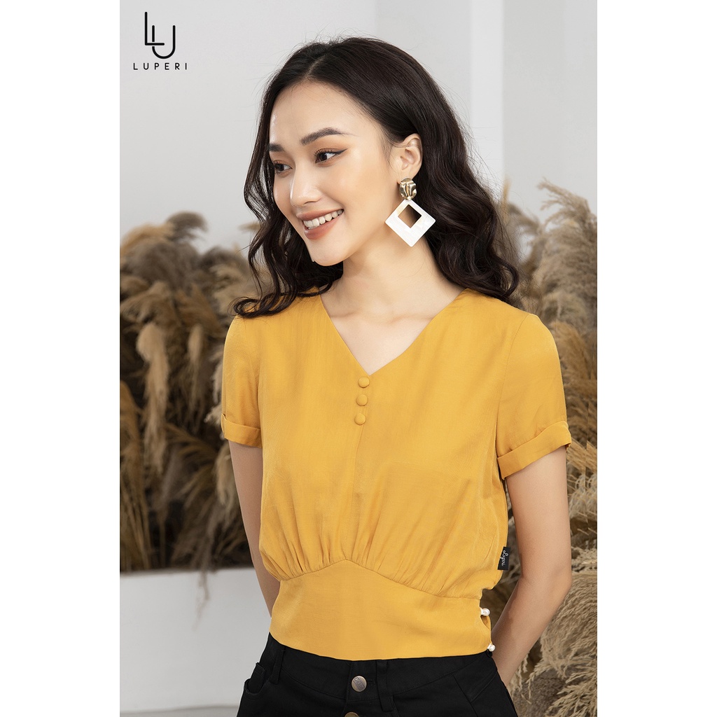 Áo sơ mi nữ công sở thiết kế LUPERI LFSM1159 kiểu dáng cách điệu phong cách công sở trẻ trung, năng động