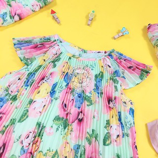 [PUPPIES CLOSET] Váy Xếp Ly Hoa Đa Sắc H&M