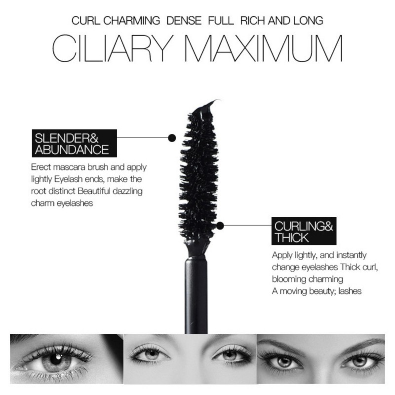 [Hàng mới về] Mascara chải cong dài và dày lông mi sợi 3D chống thấm nước 2 trong 1 tiện lợi | BigBuy360 - bigbuy360.vn