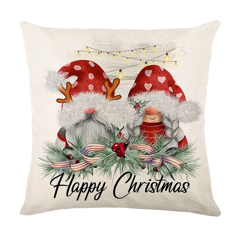 1 Vỏ Gối Đơn In Họa Tiết Giáng Sinh Trang Trí Nhà Cửa 45 * 45cm