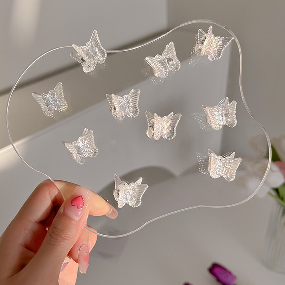 Set 5 Kẹp Tóc Càng Cua Nhỏ Trong Suốt Kiểu Thắt Bím Cho Nữ