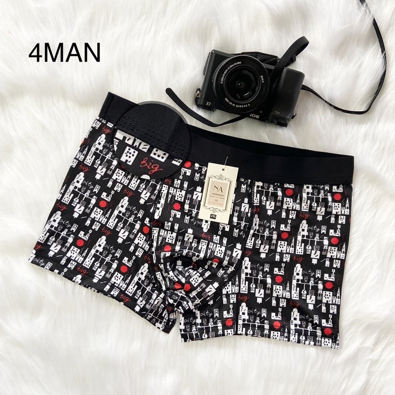 Quần Lót Nam, Quần Sịp Nam.Chất Lụa Băng Mềm Mịn Cao Cấp - 4MAN