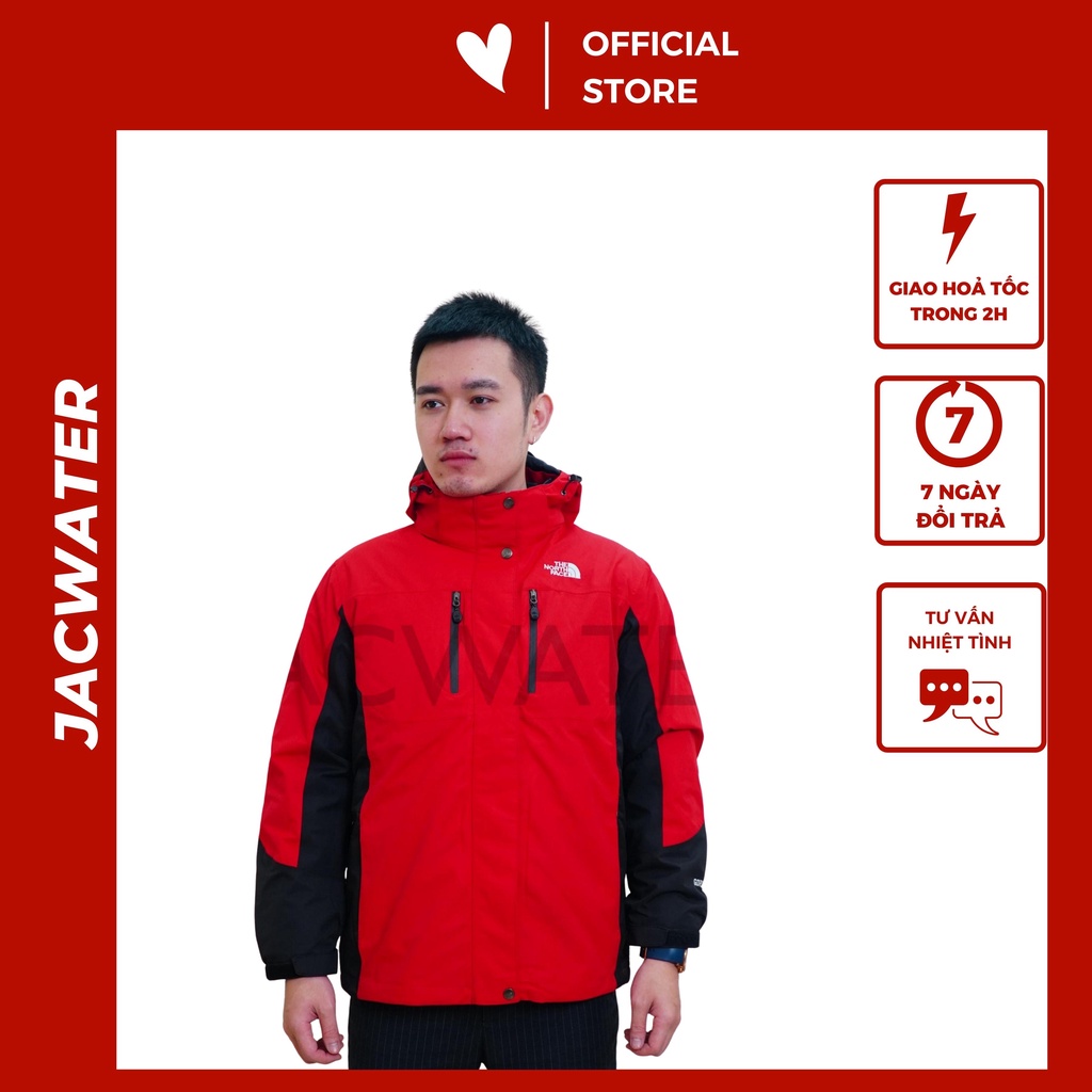 Áo gió lông vũ 5in1 giữ nhiệt tốt đi được tuyết, vải GORE TEX chống nước JACWATER V5in1