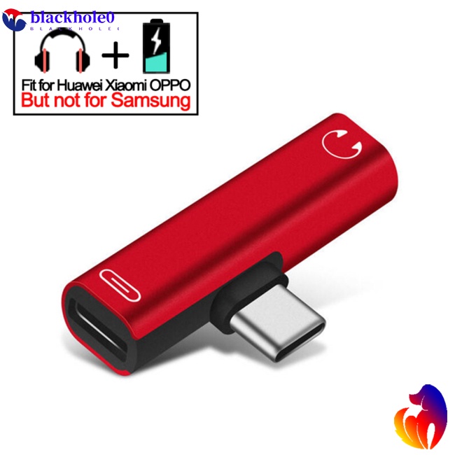 Đầu chuyển đổi cáp sạc tai nghe 2 trong 1 USB 3.5 sang Type C Otg tương thích với Macbookpro Xiaomi Huawei Type-c