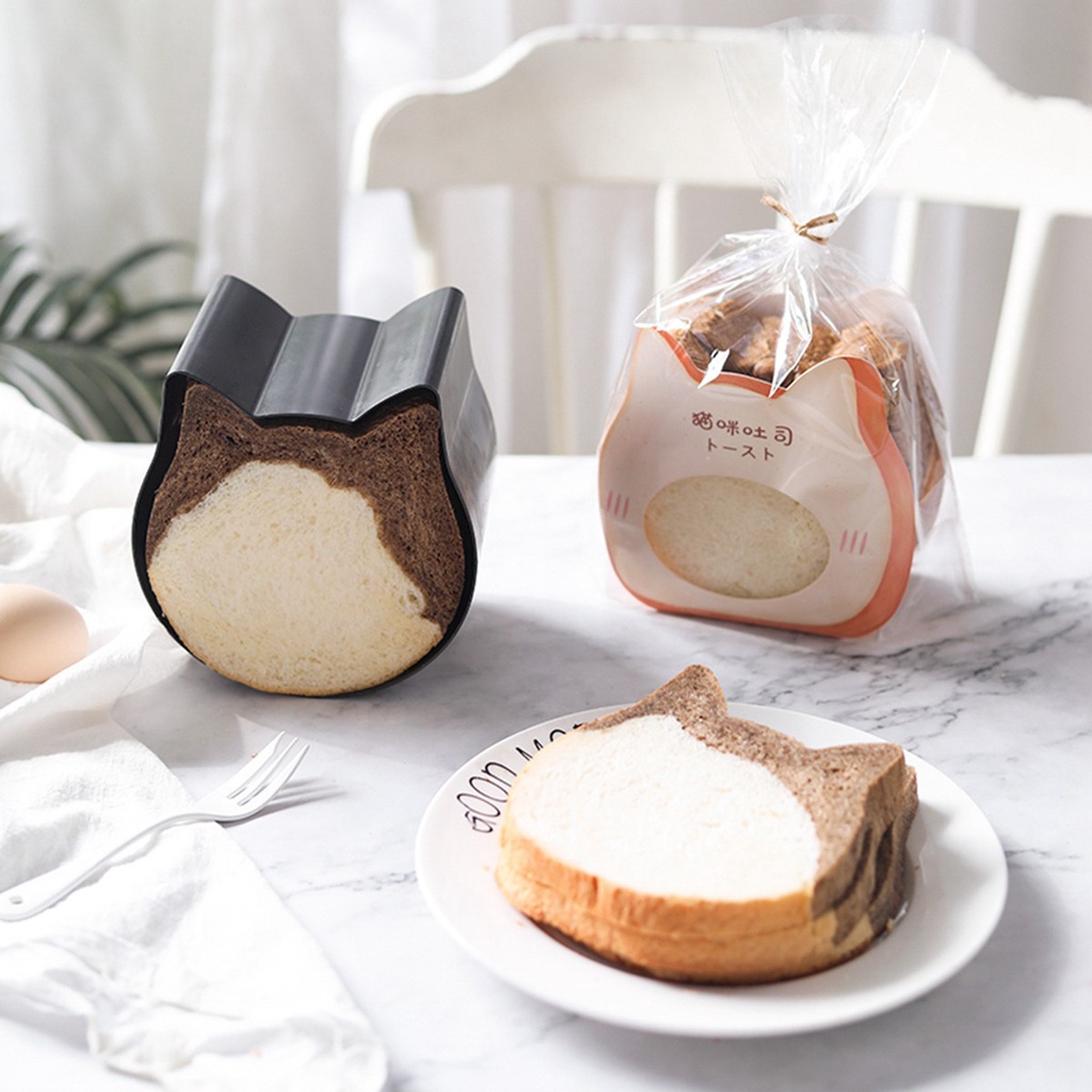 Khuôn làm bánh mì nướng bằng thép không gỉ hình mèo dễ thương EPOCH