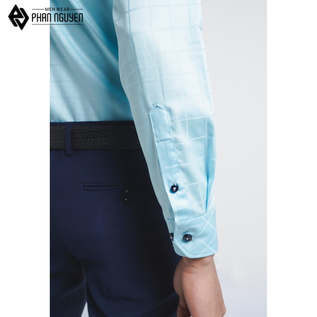 Áo sơ mi cotton dài tay nam Elegan Phan Nguyễn thoáng mát, hạn chế nhăn nhàu, thiết kế trẻ trung, hiện đại SMD.707