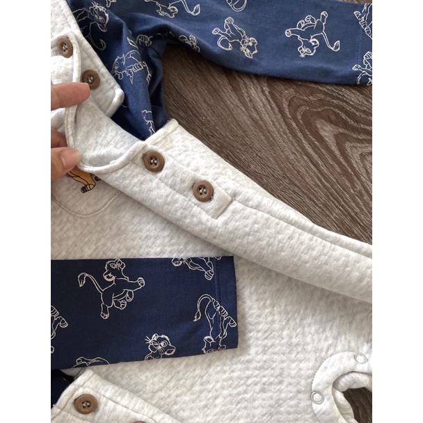 Set áo+yếm chần bông cho bé trai sz 18/24M, 2/3y