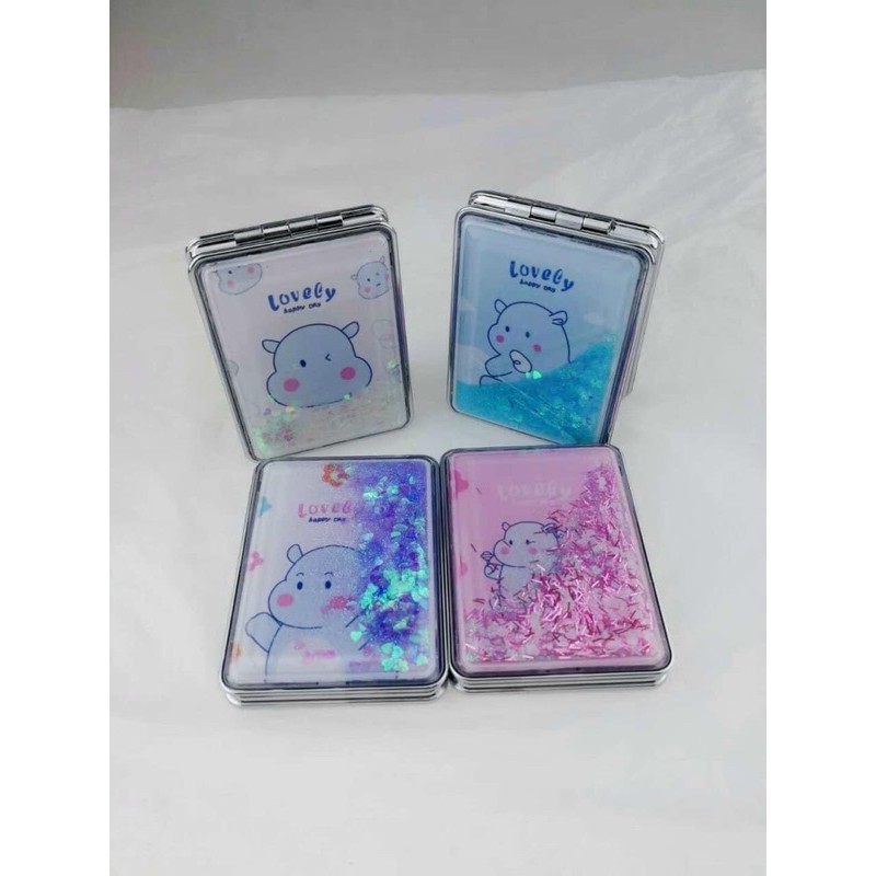 Gương mini thiết kế vỏ kim tuyến nước lấp lánh chất lượng cao