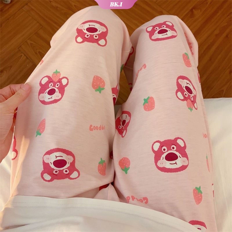 Quần Ngủ Y2k Hình Patrick Star Hello Kitty Winnie the Pooh Dâu Tây Hoạt Hình Có Thể Đáng Yêu Ở Ngoài Nhà Cho Bé Gái