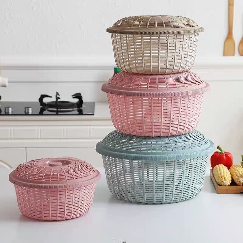 SET 2 RỔ NHỰA KÈM NẮP 59k