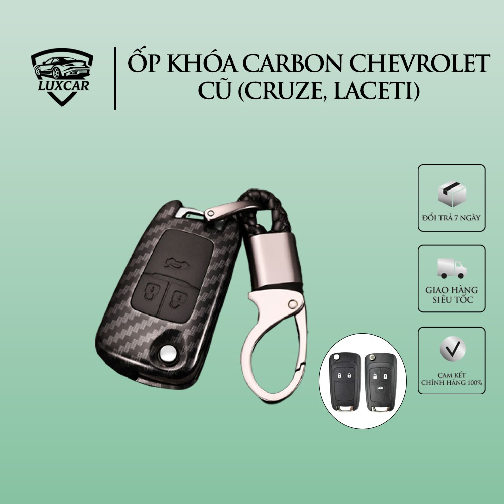 ỐP KHOÁ CARBON CHEVROLET CAO CẤP LUXCAR CHO DÒNG XE CHEVROLET CŨ (CRUZE, LACETI)