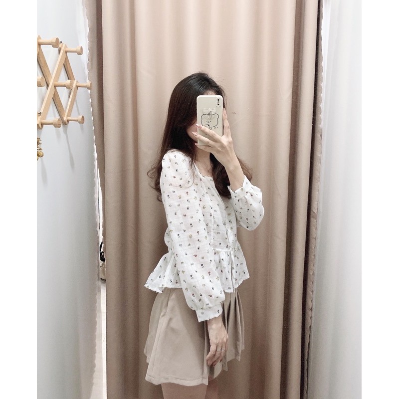 Áo hoa cổ vuông | BigBuy360 - bigbuy360.vn