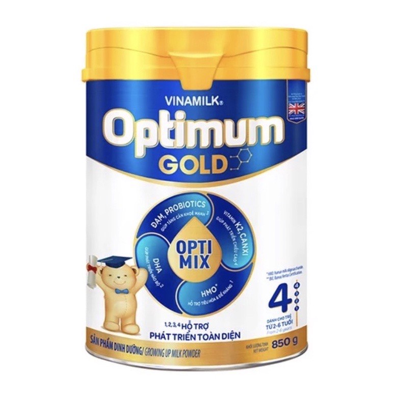 Sữa Bột Optimum Gold 4 850g (Cho Bé 2-6 Tuổi)
