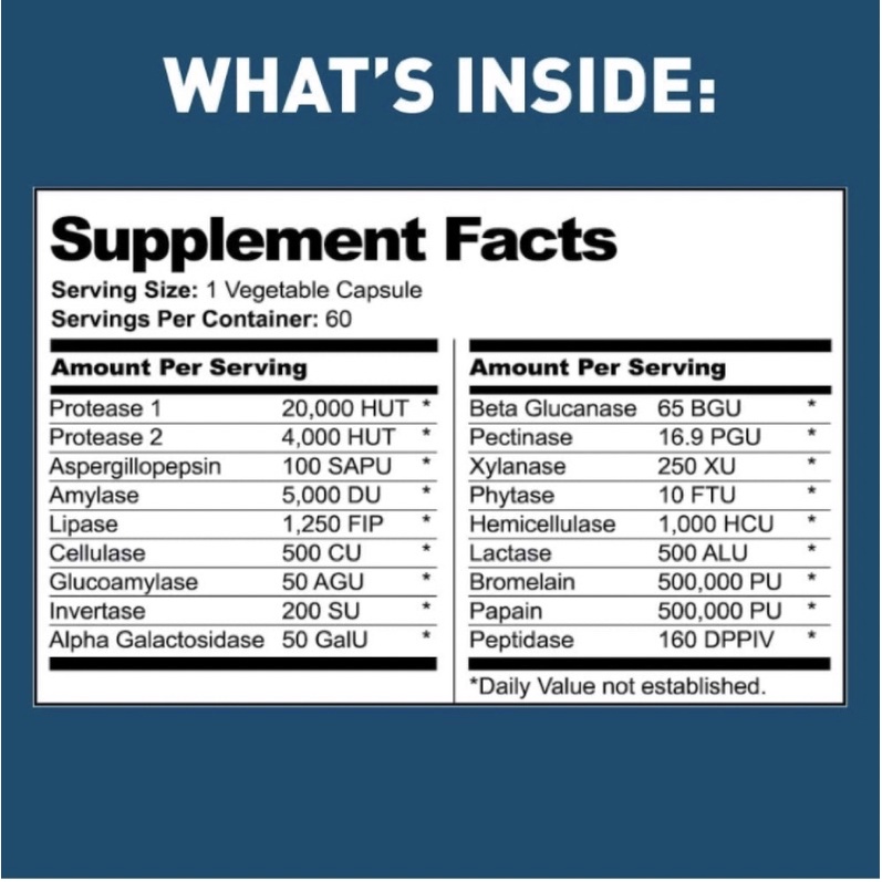 Viên men tiêu hoá giảm đầy hơi khó tiêu Dr. Tobias Digestive Enzymes 30 viên USA