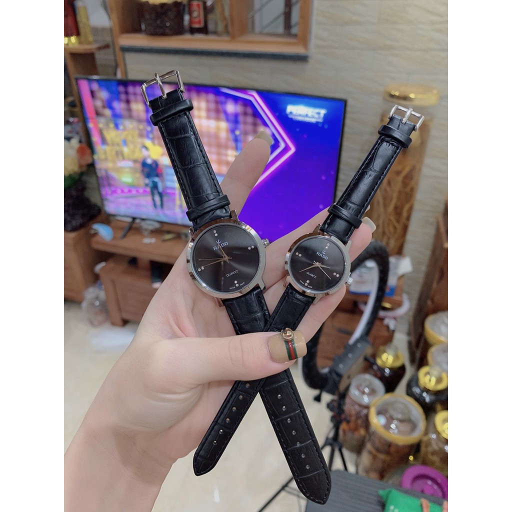 (Bảo hành 12 tháng) Đồng hồ Nam (nữ) Rado dây da mềm, máy nhật bảo hành 12 tháng MTP-STORE