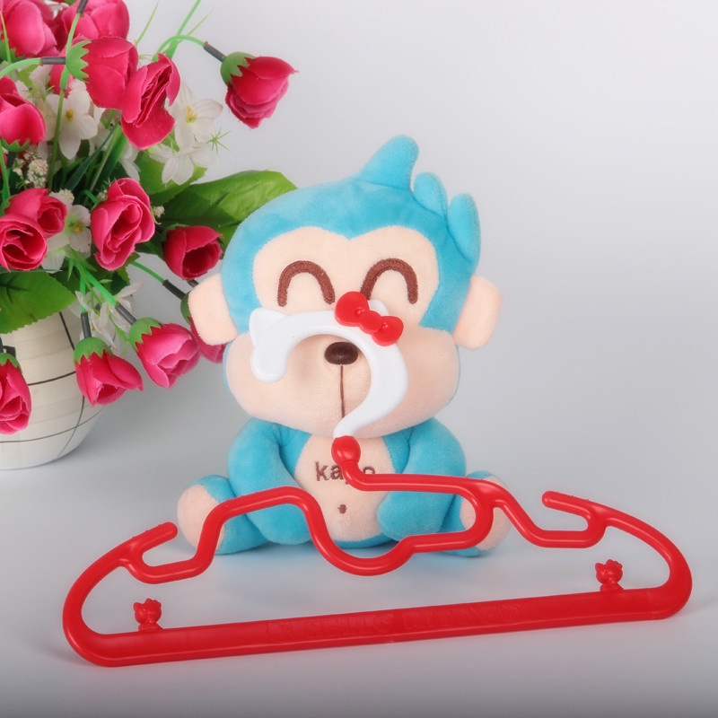 Móc Treo Quần Áo Em Bé Bằng Nhựa Màu Trơn Hình Chuột Mickey/Mèo kitty Dễ Thương