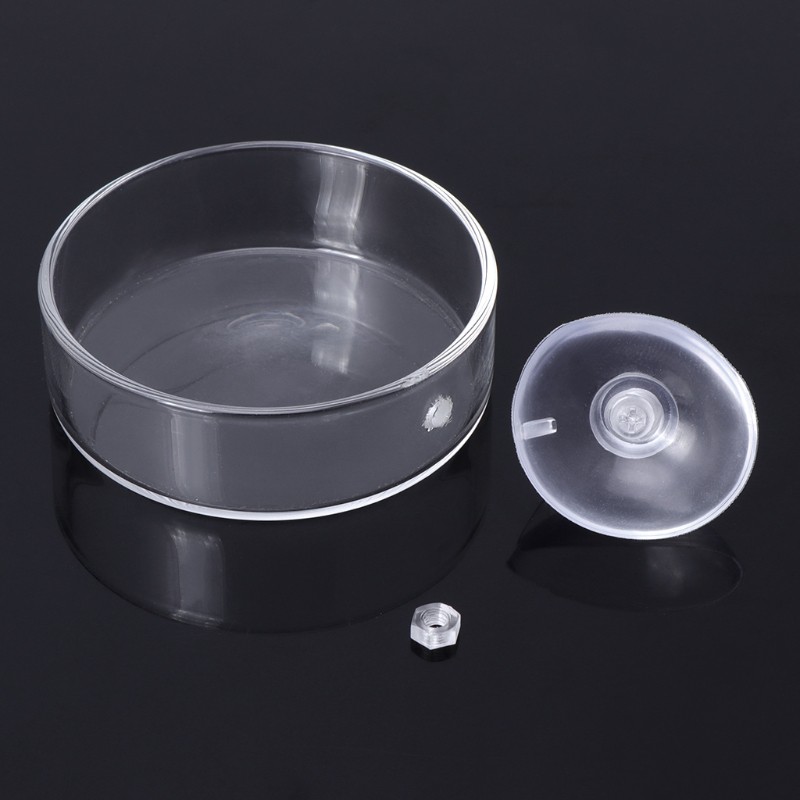 INN New Arrival Fish Tank Feeder Aquarium Shrimp Glass Feeding Bowl Clear Dish Tray