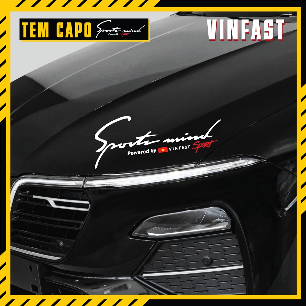 Tem Dán Capo Xe Vinfast Chủ Đề Sport Mind | CP04VIN | Tem Capo Chống Thấm Nước, Chống Bay Màu