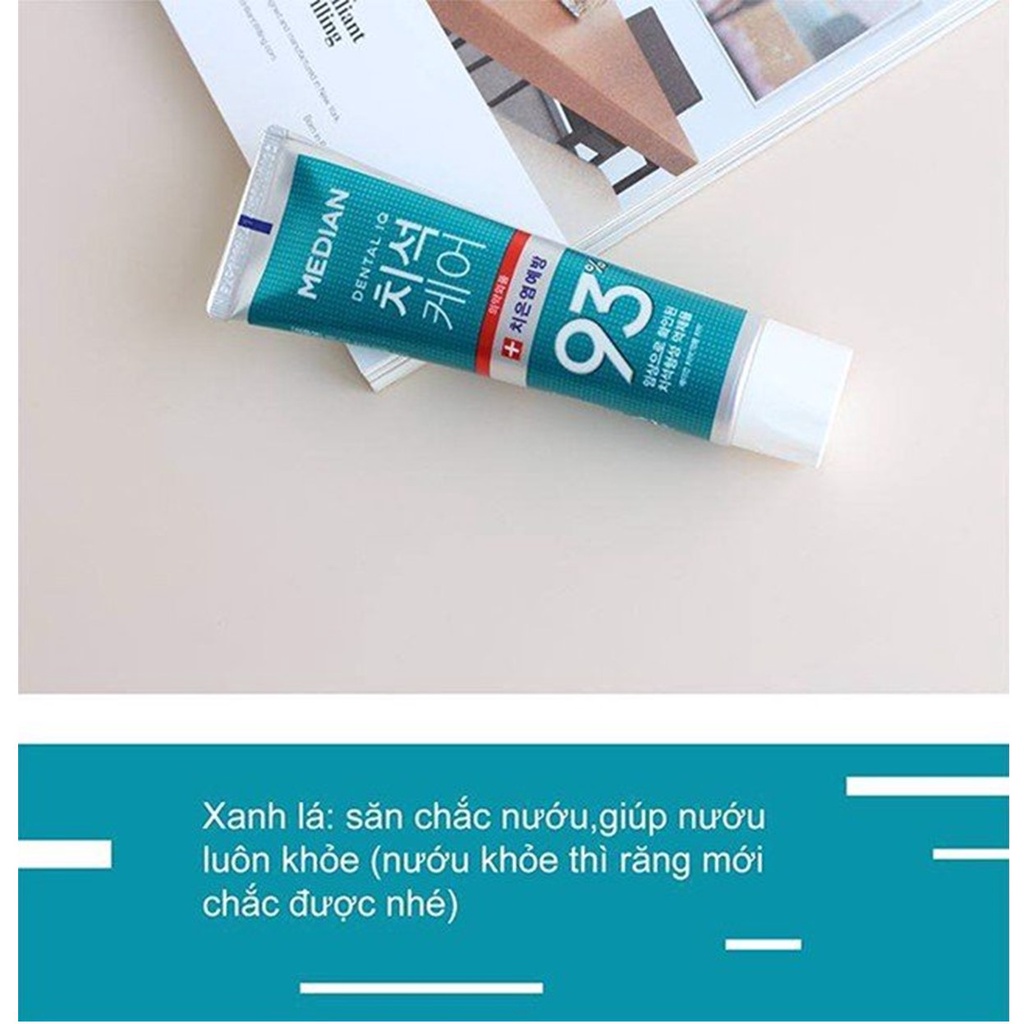 Kem Đánh Răng Giúp Trắng Răng, Giảm Ố, Loại Bỏ Mùi Hôi, Chống Sưng Nướu Median Dental IQ 93% Toothpaste 120g | BigBuy360 - bigbuy360.vn