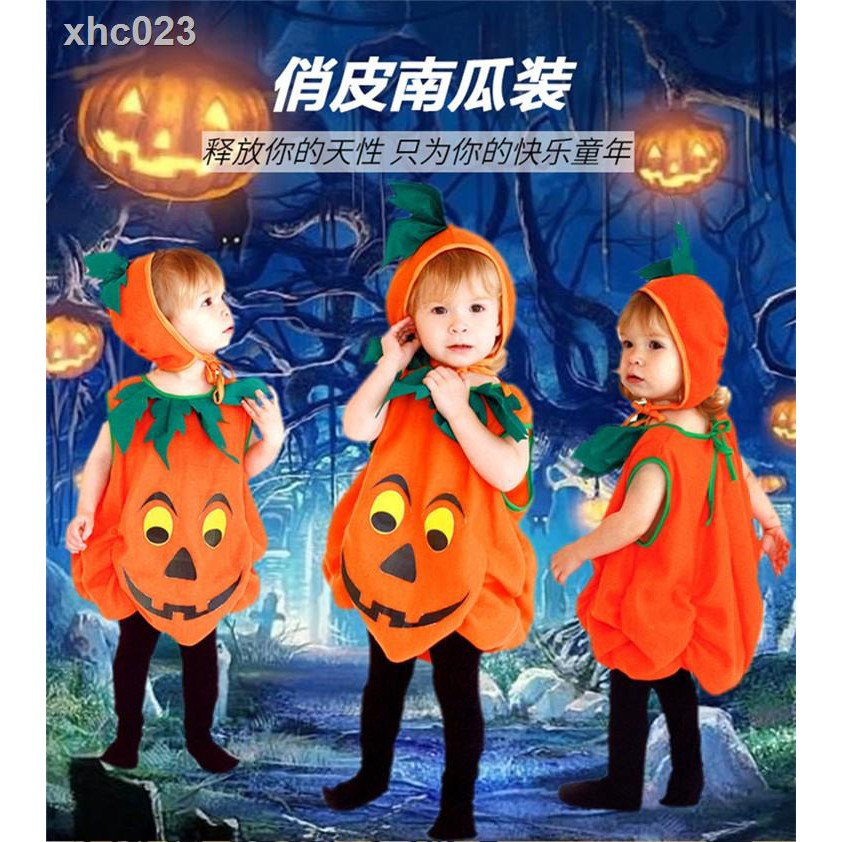 Trang Phục Hóa Trang Halloween Hình Quả Bí Ngô Dễ Thương Cho Bé