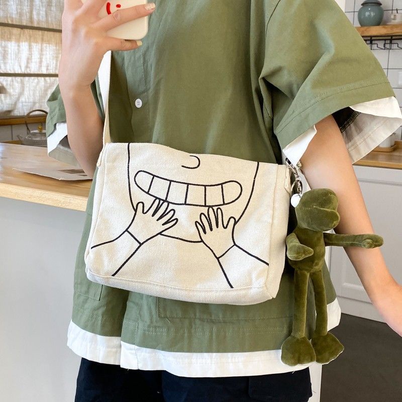 Túi đeo chéo ENVIROSAX vải canvas họa tiết vui nhộn cá tính