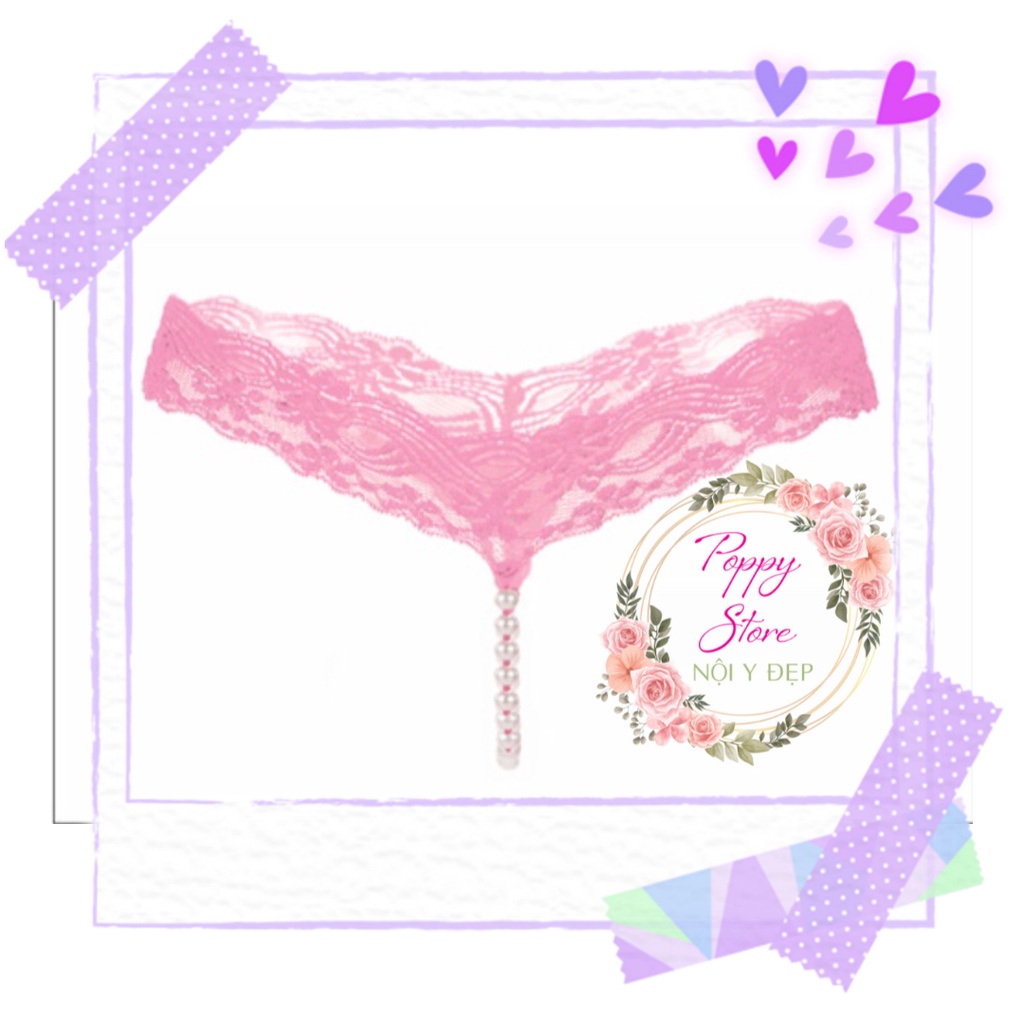 Quần lọt khe đính hạt ngọc sexy ⚡Mã AT37 /  CHE TÊN SẢN PHẨM⚡ quần chip nữ - ren - đính dây cườm gợi cảm -xìlip cosplay