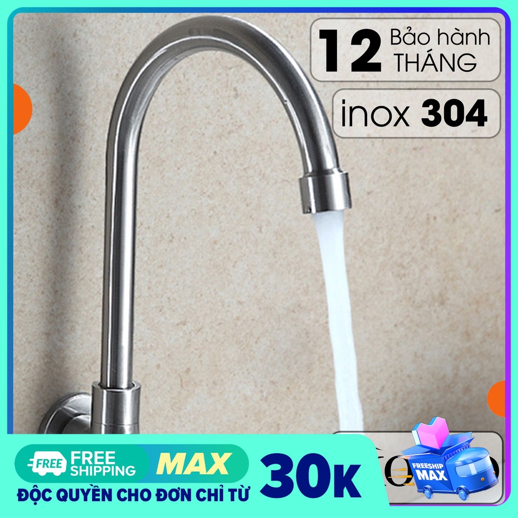 Vòi rửa chén bát Inox 304 Cắm Chậu Cần Cứng - Đầu vòi tạo bọt tiết kiệm nước - Xoay 360 độ vô cùng tiện lợi