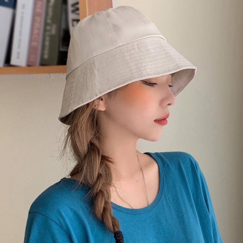 Mũ xô bucket chất liệu cotton chống nắng cho nữ