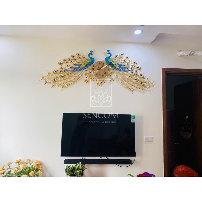 Đồng Hồ Treo Tường, Đồng Hồ Trang Trí Công Đôi Mã 686