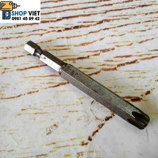 Bộ 11 đầu tô vít hoa thị có lỗ (6 cánh)