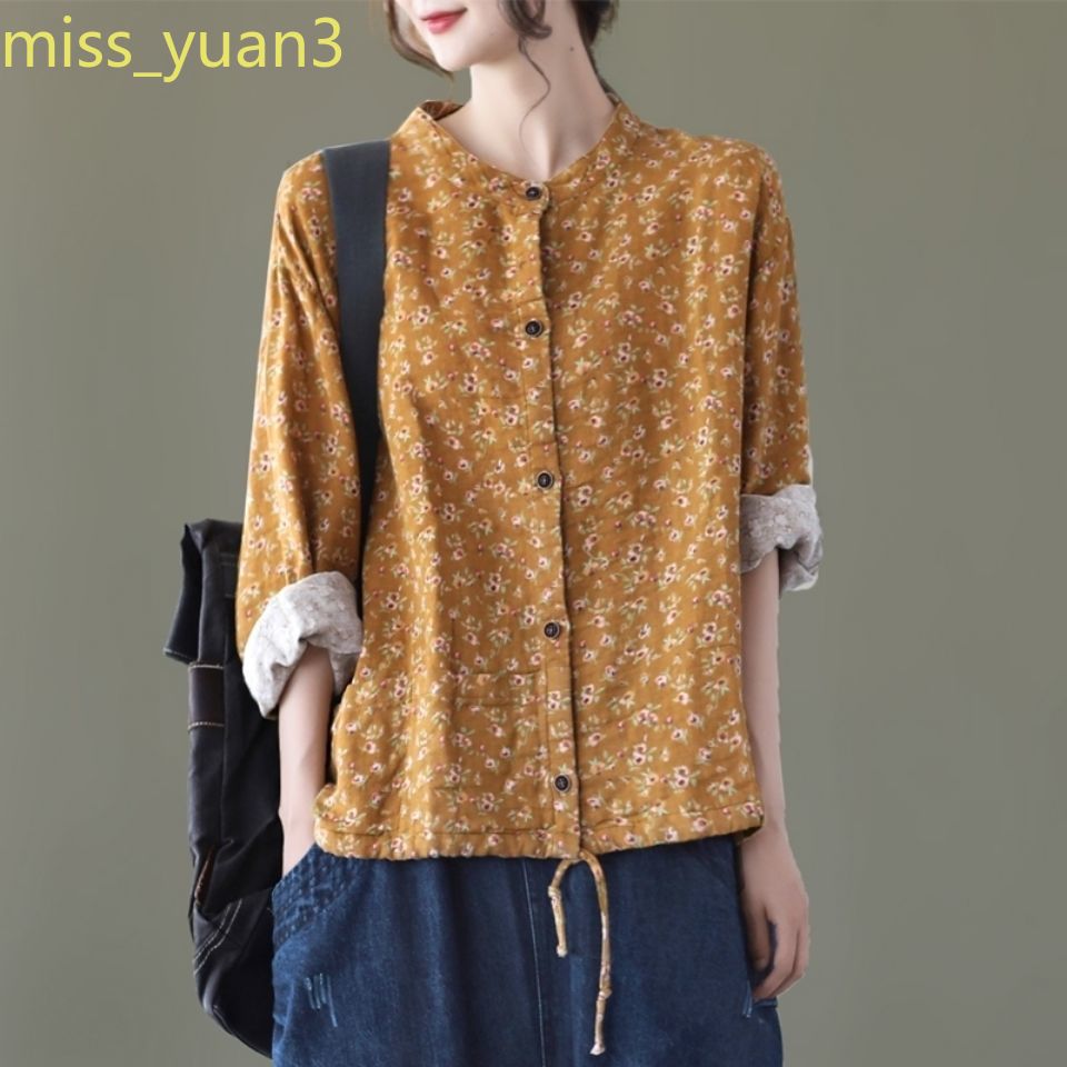 Áo Khoác Cardigan Tay Dài Chất Liệu Cotton In Họa Tiết Nghệ Thuật Thời Trang Mùa Thu 2021