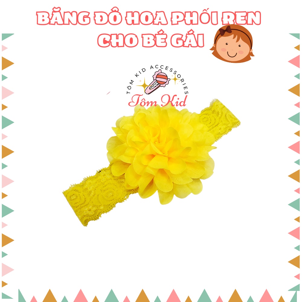 Băng đô hình hoa phối ren cho bé gái NCC Baby Tôm
